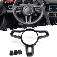 Pour Porsche 911 992 GT3 Macan Panamera Cayenne Taycan 2022 + voiture volant cadre garniture remplacement intérieur en Fiber de carbone
