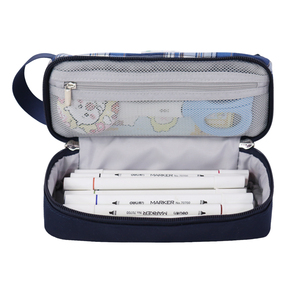 High End Portable Double Layer Pencil <b>Pouch</b> Custom Korean Fresh High Appearance Level Primary Junior High Multifunctional - Product Image 3