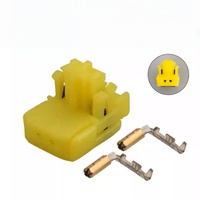 Connecteur automobile jaune à 2 trous série 0.6 DJ7027Y-0.6-21 en cuivre 12V 3A Prise 1612121-4