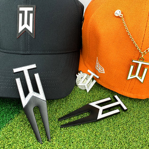 <b>Golf</b> Fork Metal Ball Marker Zinc Alloy Hat Clip With Chain For Golfers Universal Use Model 01 - Product Image 2
