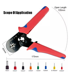 Kit d'outils de sertissage industriel OEM HSC8 6-4/6-4A pour embouts de câbles tubulaires métriques 1200, avec pince à sertir et embouts de protection - Product Image 5