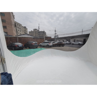 Tente à bulles gonflable transparente, diam. 5 mètres, 2 chambres, hôtel avec souffleur silencieux, portes en aluminium