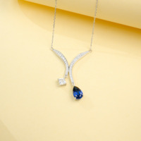 Bijoux Wangfu, pendentif en argent sterling S925 avec saphir cultivé en laboratoire et zircone cubique, bijoux fins pour femmes, fournisseur en gros
