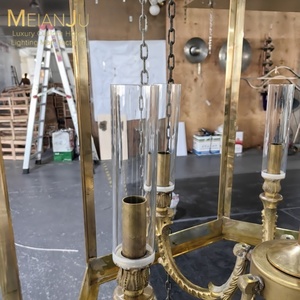 Zhongshan Moderne Pur <span class=keywords><strong>Cuivre</strong></span> Lampe Luminaires Premium Lustre Pendentif Lumière De Luxe Extérieur Étanche Éclairage Suspendu - Product Image 6
