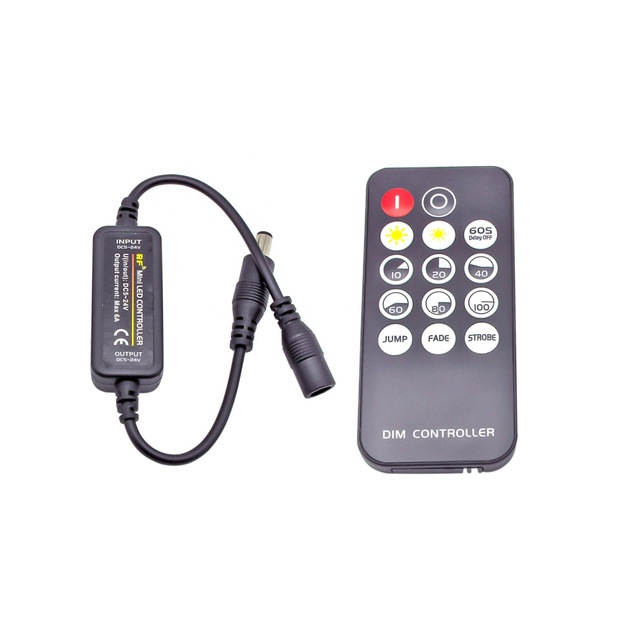 New DC5-24V RF Mini 14-key Single Color Remote Controller Mini LED Single Color Controller for LED Strip Light