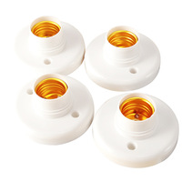 Douilles de lampe à vis en plastique E27 spécialement conçues, base plate en spirale, accessoires d'éclairage domestique filetés, blanc 12V