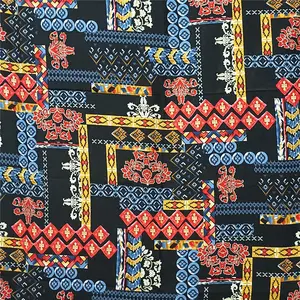 Modelli complessi morbidi personalizzabili in fabbrica stampano tessuto in Rayon multicolore per Abaya
