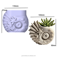 Nouvelles Idées Coquillage Succulent Pot De Fleur Silicone Moule DIY Ciment Gypse Résine Époxy Vase Boîte De Rangement Moule Décor À La Maison Artisanat