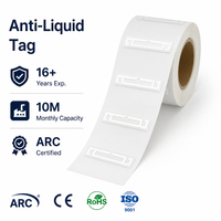 Étiquette RFID UHF anti-liquide avec puce U9, 860-960 MHz, EPC Gen2, autocollant résistant aux liquides pour le suivi des réactifs médicaux et chimiques
