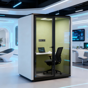 <span class=keywords><strong>Cabine</strong></span> <span class=keywords><strong>d</strong></span>'<span class=keywords><strong>essai</strong></span> insonorisée autoportante en profilé aluminium avec isolation acoustique et éclairage LED pour salon - Product Image 2
