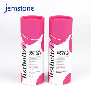 Personalized Recyclable Food Supplement Capsule Kraft Cylinder Packaging Box Protein Powder Paper Tube <b>Container</b> - Product Image 1