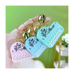 Factory Children Kids Gifts Mini <b>Small</b> <b>Game</b> Toy Key Chain Mental Keyring Plastic Creative Cute Music Piano Keychain Custom - Product Image 1