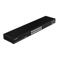 Commutateur KVM 16 ports vers 1 HDMI 4K 30Hz compatible multi-OS USB 2.0 et EDID avec télécommande IR et commutateur de panneau