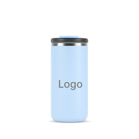 Gobelet isotherme sous vide en acier inoxydable 304, tasse à café de voyage anti-fuite avec revêtement en poudre, mug d'eau portable pour extérieur, logo personnalisé