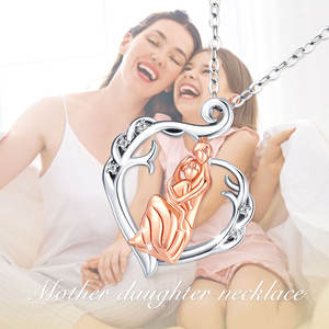 925 sterling silver madri regali di giorno gioielli di famiglia della figlia della madre mama mamma pendente della collana - Product Image 4