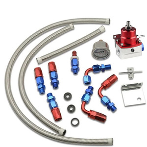 Kit de régulateur de pression de carburant avec conduites en acier inoxydable et raccords en aluminium pour mise à niveau du turbocompresseur - Product Image 1