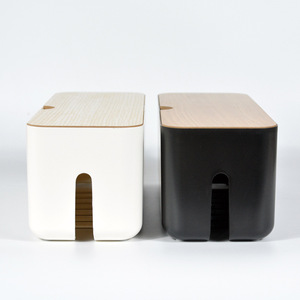 Tổ chức hộp quản lý hộp dây điện ổ cắm dây lưu trữ trường hợp máy tính để bàn dữ liệu tre quản lý cáp - Product Image 5