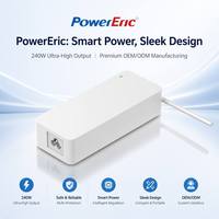 Chargeur rapide GaN 240W ultra-fin, ignifuge, adaptateur de charge rapide PD, chargeur de bureau, protection pour ordinateurs portables, outils électriques - PD
