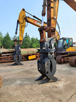 Grappin hydraulique rotatif à 360 degrés certifié CE pour excavatrices, moteur à couple élevé pour excavatrices de 3 à 50 tonnes, usage forestier