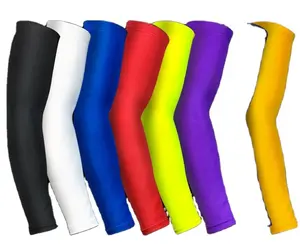 Wholesale spandex uv resistant sports cycling running fitness arm compression arm elbow sleeve brace