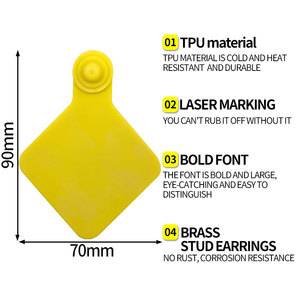 HED-ET137 Nouvelles étiquettes d'oreille RFID pour le <span class=keywords><strong>suivi</strong></span> des animaux pour le bétail, les moutons, les porcs et les chèvres - Product Image 2