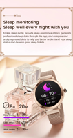 Jam Tangan Pintar T8 Mini AMOLED dengan Tali Baja, Pemantauan Oksimetri Tidur, Panggilan Darurat SOS, Kompatibel IOS Android HW018 (IP68)
