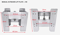 Support de moteur hors-bord blanc 8kg réglable de 8cm pour navires-Quincaillerie marine