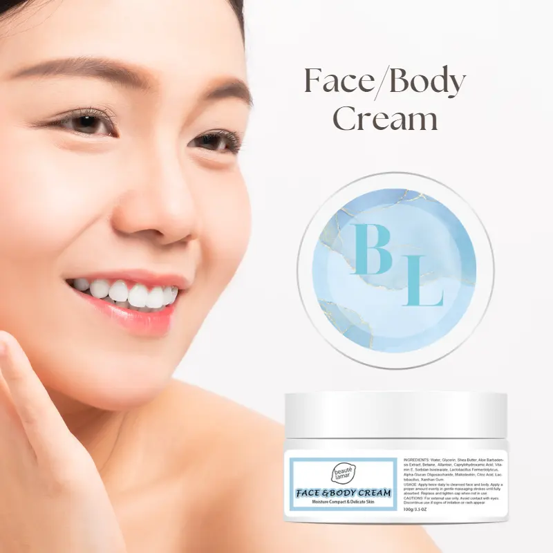Vente en gros de crème pour le visage biologique anti-âge, nourrissant et blanchissant, marque privée
