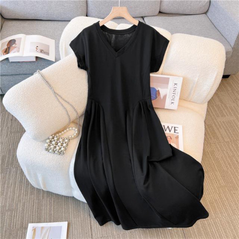 slimming casual dresses TqaSer Long Dresses for Women Casual V Neck Button Front Slimming Fit Dress  at Amazon Women's Clothing store