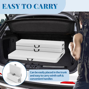 Ensemble <span class=keywords><strong>table</strong></span> et banc pliables en plastique pour le <span class=keywords><strong>camping</strong></span>, facile à transporter et à ranger Offre Spéciale l'extérieur, 6 pieds, <span class=keywords><strong>8</strong></span> <span class=keywords><strong>personnes</strong></span> - Product Image 4