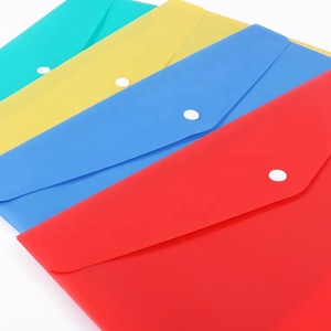 Fosska porta-File Pocket per ufficio scolastico riutilizzabile in plastica di dimensioni A4 buste in plastica colorate cartelle impermeabili con chiusura a scatto - Product Image 4