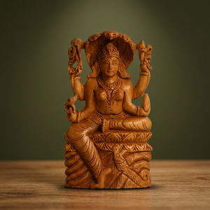 Estatua de Dios Hindú Indio de Madera, Decoración Ecológica para el Hogar de la India, Proveniente de Rajasthan - Product Image 2