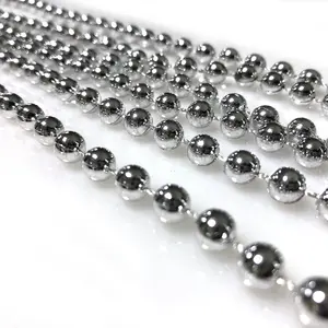 O. St. Bloc-chaîne en boule métallique de MOT, perles 33'6mm, collier de décoration, Festival irien, noël