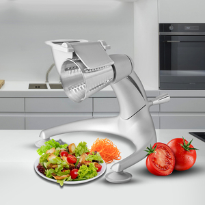 Offre Spéciale : Hachoir à Légumes Métallique 5-en-1 Manuel avec Lames en Acier Inoxydable – Ensemble Écologique pour Salades et Fruits - Product Image 3