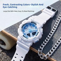 Reloj Deportivo de Cuarzo LED Impermeable para Hombre con Doble Pantalla, Correa de Goma y Caja de Aleación