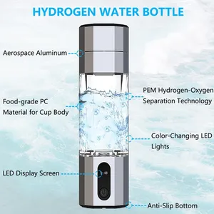 Générateur d'hydrogène portable non électrique, filtre à eau, ioniseur, 8000PPB, eau pure riche en H2, <span class=keywords><strong>alcaline</strong></span>, bouteille de 200 ml sans BPA, à boire - Product Image 5