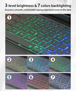 Chất Lượng Cao Xoay Bìa Với Khe Cắm Bút Backlit Bàn Phím Không Dây Trường Hợp Đối Với iPad Pro iPad Không Khí Mới Cắt Kéo Hoạt động Phong Cách - Product Image 5