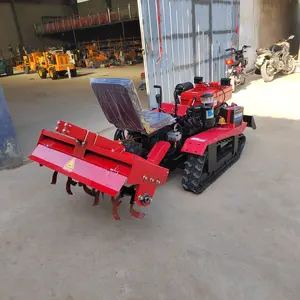 Machine de plantation de pommes de terre diesel multifonctionnelle rotoculteur vente chaude 25HP38HP cultivateur à chenilles micro tracteur de travail du sol