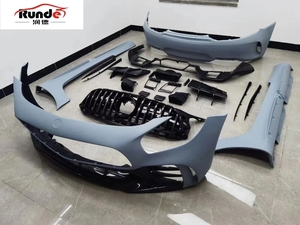 RUNDE <span class=keywords><strong>AMG</strong></span> GT C190 GTR ESTILO para <span class=keywords><strong>MERCEDES</strong></span> BENZ C190 <span class=keywords><strong>AMG</strong></span> GT <span class=keywords><strong>GTC</strong></span> GTS MEDIO DE FIBRA DE CARBONO KITS DE CUERPO COMPLETO Parachoques delantero Parachoques trasero - Product Image 2
