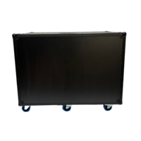 Flight case double rack en aluminium sur mesure avec 6 roues, armoire hydraulique pour montage en rack, pour mélangeurs audio, amplificateurs et enceintes