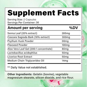 Cápsulas Avançadas de Limpeza do Cólon em 15 Dias, Suplemento Natural de Desintoxicação do Intestino para Mulheres e Homens - Product Image 2