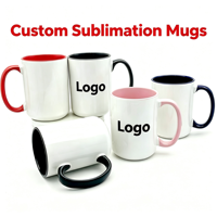 Mug de sublimation 15 oz, mug en céramique bicolore, vente en gros, mug de sublimation personnalisé, sur mesure pour les boutiques de cadeaux