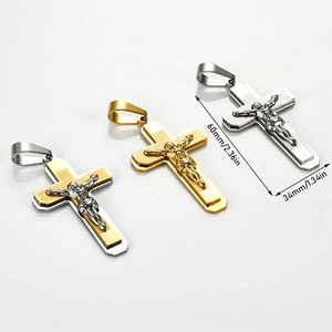 Colgantes de cruz de Jesús grandes de acero inoxidable para hombres y mujeres, regalos de joyería Punk, 1 ud. - Product Image 6