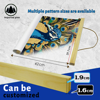 Cadre de cintre d'affiche, toile de peinture sans acide de 100% coton, cintres de cadres en bois pour l'illustration de toile, peinture d'art, décor à la maison