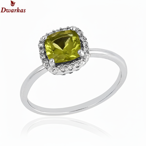 Femmes Nouvelle Mode Argent Sterling 925 carré Péridot Multi Couleur Zircon Pierre Femmes Bagues Bijoux pour Fête d'Anniversaire - Product Image 1
