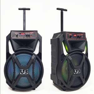 Lecteur audio avec chariot, éclairage LED RVB, microphone karaoké, support de télécommande, enceinte portable pour fête - Product Image 4