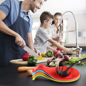Accessori per la cucina supporto per gocciolamento Design portautensili supporto per cucchiaio in Silicone supporto per spatola resistente al calore poggia cucchiaio in Silicone - Product Image 6