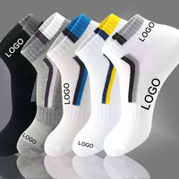 Chaussettes de sport unisexes en polyester et coton de haute qualité avec logo personnalisé, antidérapantes pour la course à pied, la randonnée et les activités de plein air