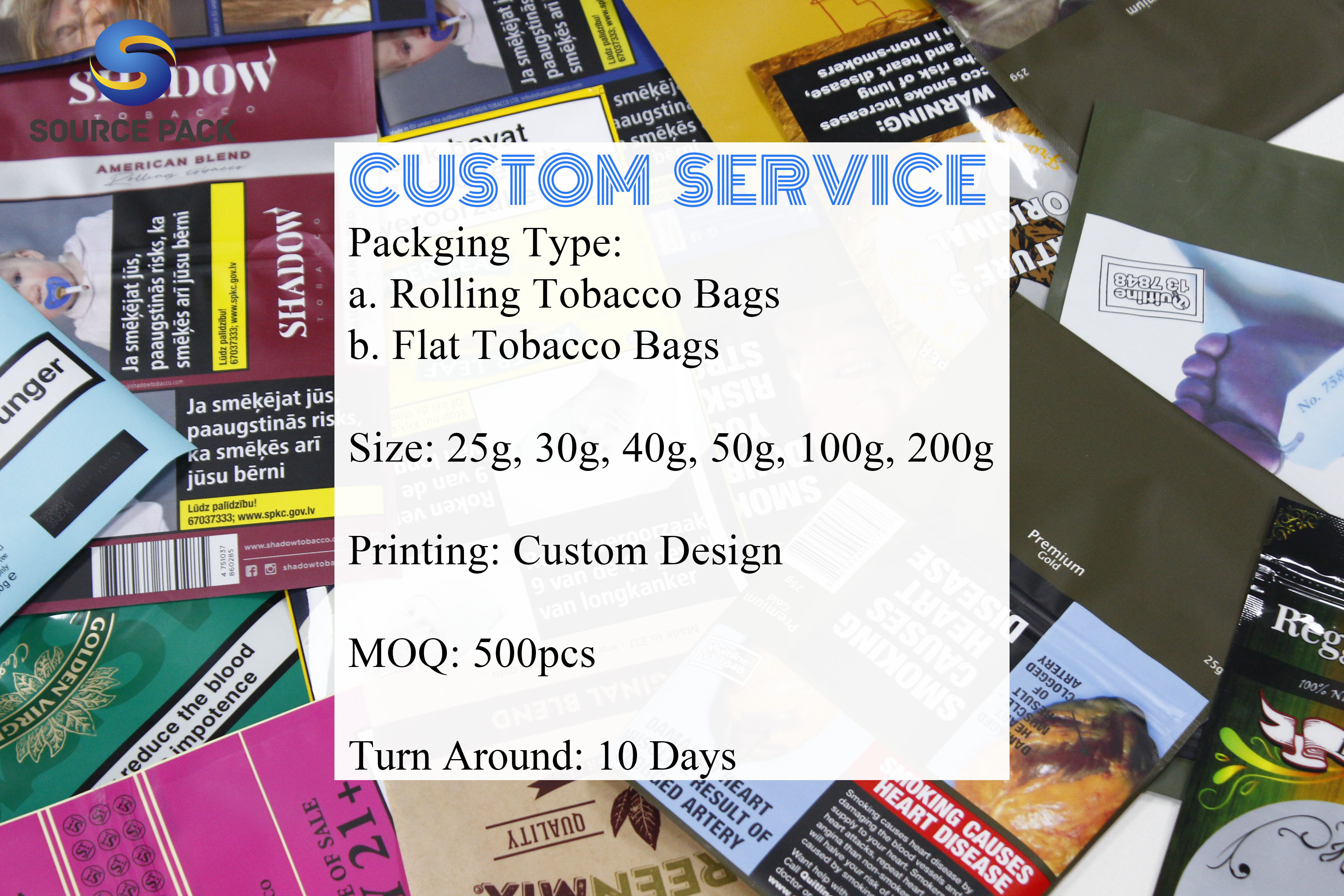15g 25g 30g 50g Food Grade Hand Rolling Smoking Cigar Tobacco Resealable  Zipper Plastic Packaging Pocket Bag| Alibaba.com