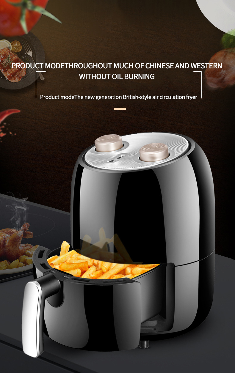Intelligent Air Fryer Oil-free Smokeless Household Kitchen Air Oven Small Capacity DIY Chicken Wing Fryer Factory OEM